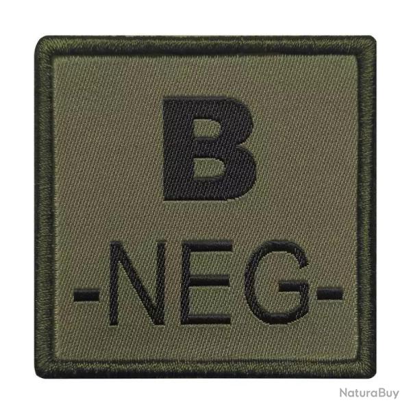 Groupes sanguins carr�s B- B NEG Vert Olive
