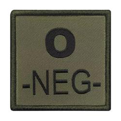Groupes sanguins carr&eacute;s O- O NEG Vert Olive