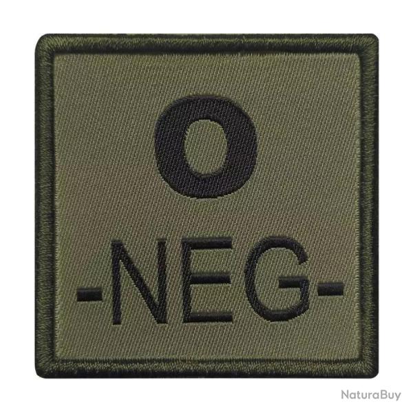 Groupes sanguins carr�s O- O NEG Vert Olive