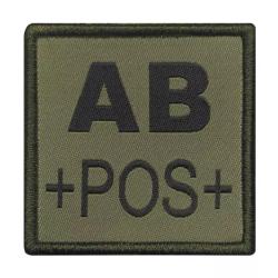 Groupes sanguins carr&eacute;s AB+ AB POS Vert Olive
