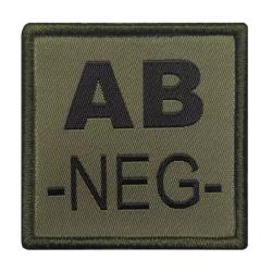 Groupes sanguins carr&eacute;s AB- AB NEG Vert Olive