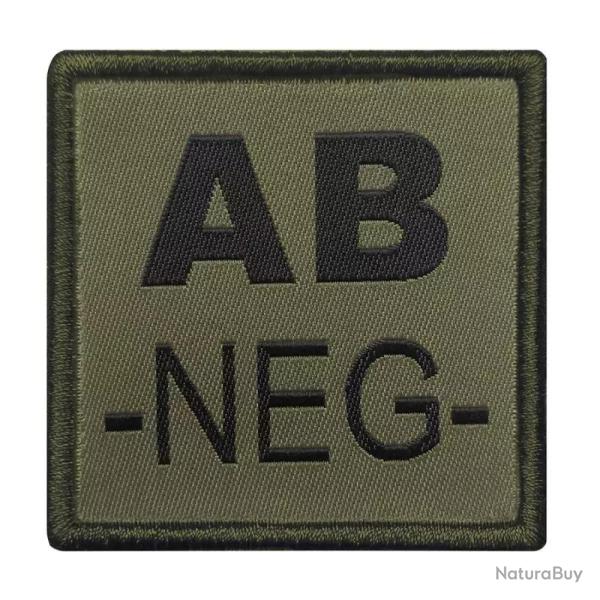 Groupes sanguins carr�s AB- AB NEG Vert Olive