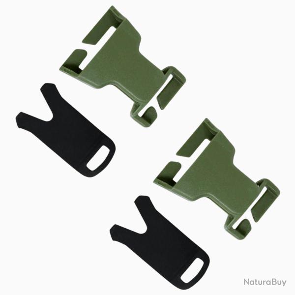 Set de 2 Boucles QD VAS Vert Olive