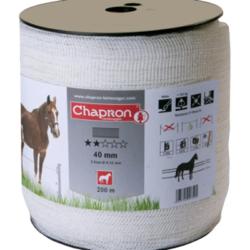 Ruban pour cl&ocirc;ture &eacute;lectrique 40 mm longueur 200 m
