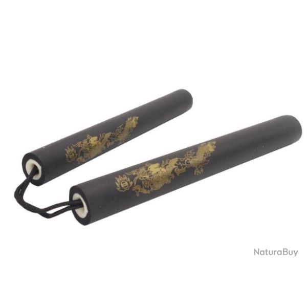 Nunchaku mousse noir 29 cm avec corde | DM diffusion (0000 4881)