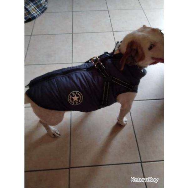 Manteau/gilet fourr� pour chien avec harnais taille 3XL