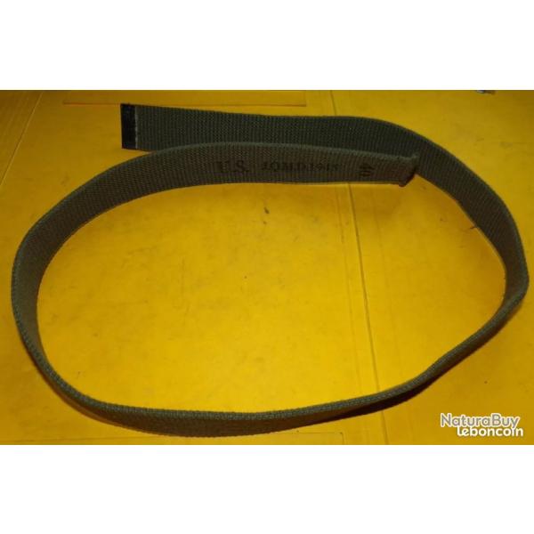 ARMEE AMERICAINE U.S : SANGLE SANS BOUCLE POUR FAIRE UNE CEINTURE 1945 WWII  , MARQUAGE U.S , TAMPON