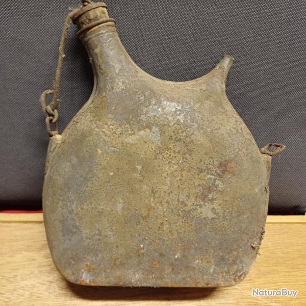 Tr�s ancienne gourde militaire fran�aise - WW1 - incompl�te