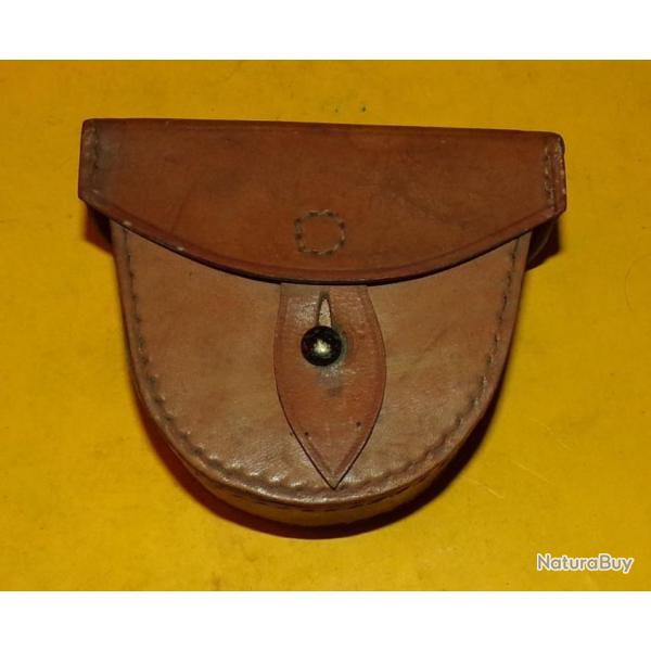ETUI D'OPTIQUE EN CUIR POUR L'ARTILLERIE DE L'ARMEE FRANCAISE , FABRICATION FRANCAISE ,  LONGUEUR 12