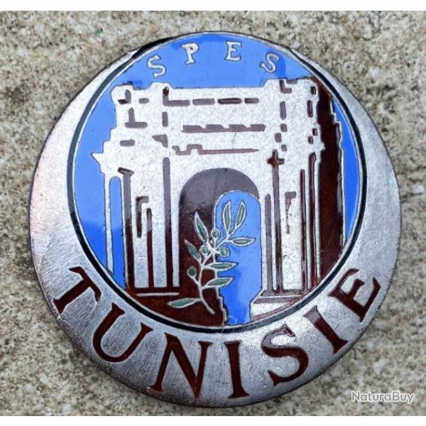 S.P.E.S. TUNISIE, �mail, argent�, ombre marron, dos lisse