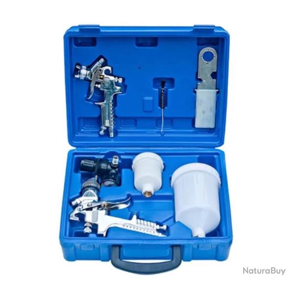 Pistolets de Pulv�risation HVLP (2 pcs) avec Godets de Peinture - Kit Complet