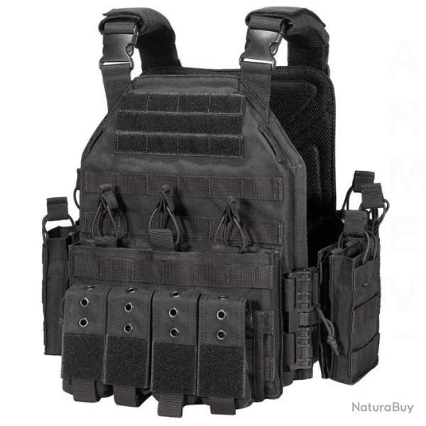 Gilet porte-plaques Yakeda (Noir) - LIVRAISON GRATUITE