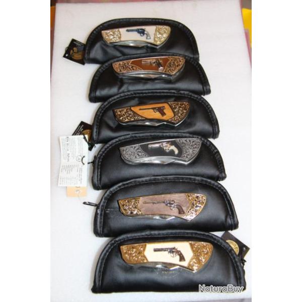 lot de 6 couteaux pliants Franklin Mint th�me Colt