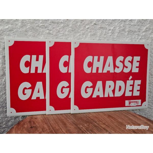 Lot de 3 Panneaux "Chasse gard�e"