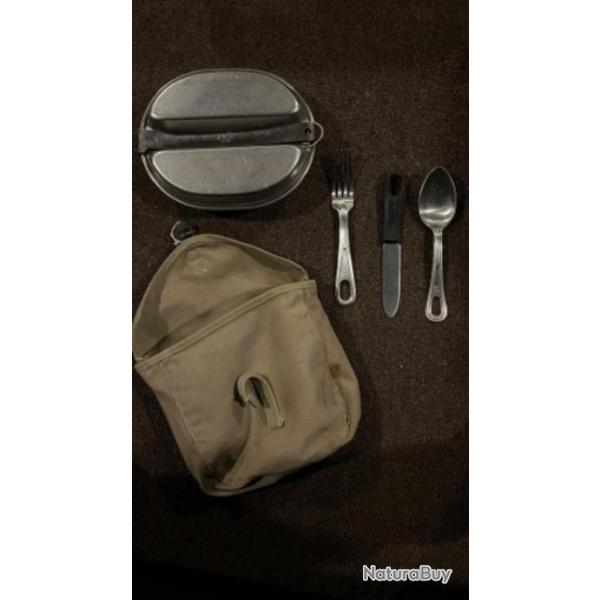 Kit US WW2 gamelle + housse + couverts