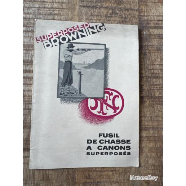 Encart publicitaire Browning fusil superpos calibre 12.