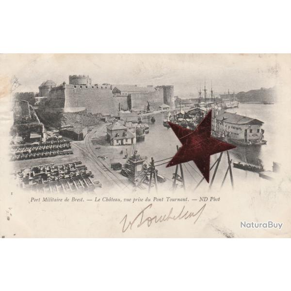 CPA -  Port Militaire de Brest ,LE Cbateau, vue prise de Pont Tournant. N�874