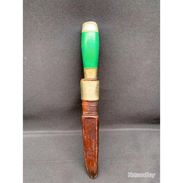 ANCIEN MODELE DE COUTEAU PUUKKO SCANDINAVE DU XIX� SIECLE, FINLANDE, NORVEGE, TONNEAU, MORUTIER