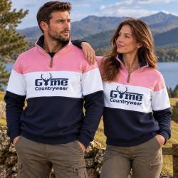 Pull unisexe Game Countrywear - GME05 Rose/blanc/bleu marine