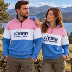 Pull unisexe Game Countrywear - rose/blanc/bleu