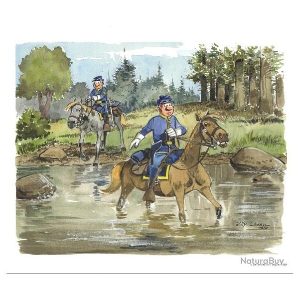 Cavalerie Amricaine colt Navy PATROUILLE   cheval rx Libris par LAMBIL tuniques bleues