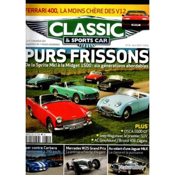 classic & sport car 31 de 2015, jaguar mk X , inde et automobiles anciennes, spridget, merc�des w25