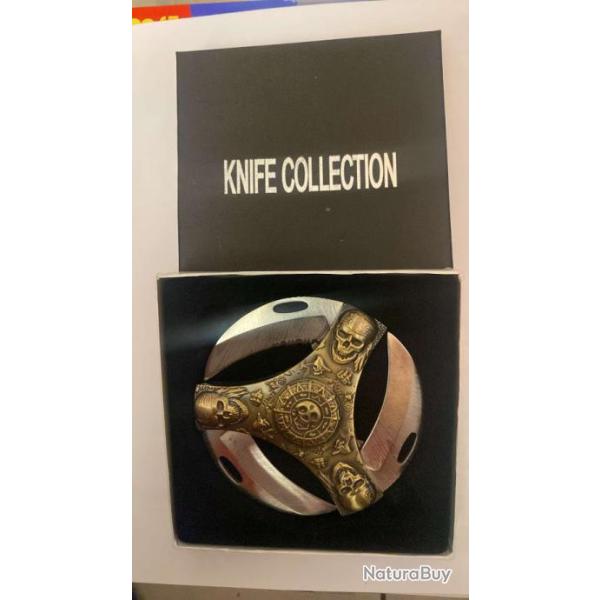 Coffret Couteau shuriken pirate triple lame / � offrir