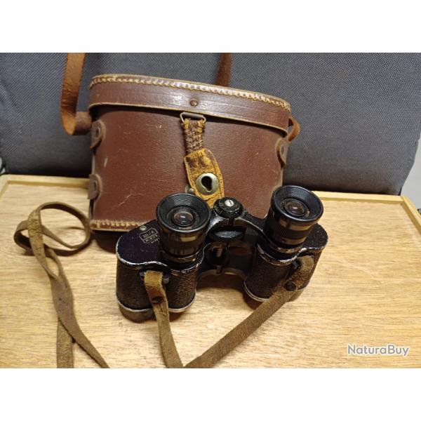 Paire De Jumelles Vintage C. Grousseaud Lyon LUMOR 8x25 Avec étui Cuir