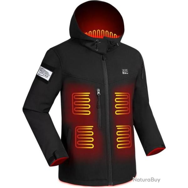 Veste Chauffante L�g�re avec Capuche Batterie Incluse 10000MAH