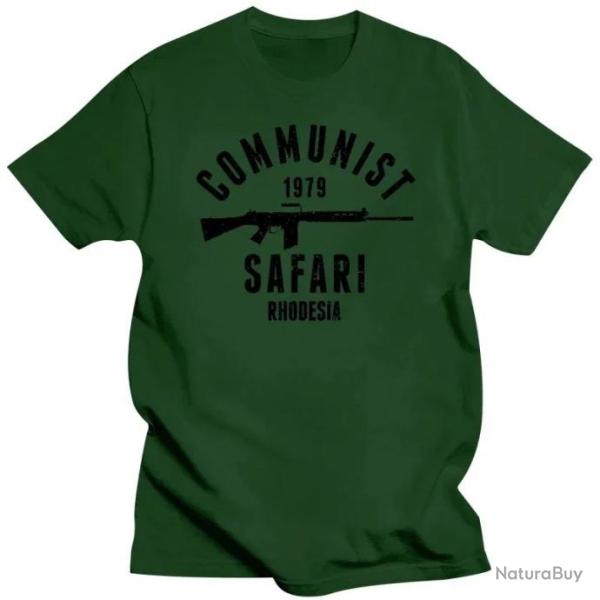 T-shirt "Communist Safari Rhodesia" - Vert
