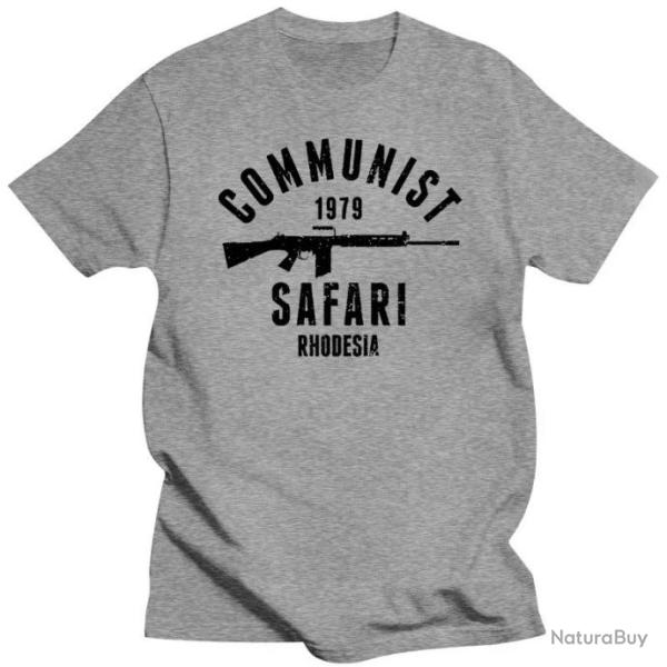 T-shirt "Communist Safari Rhodesia" - Gris