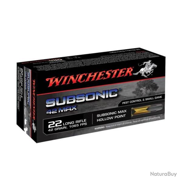 WINCHESTER SUBSONIC 42GR 22LR SPECIAL SILENCIEUX LOT DE 1000