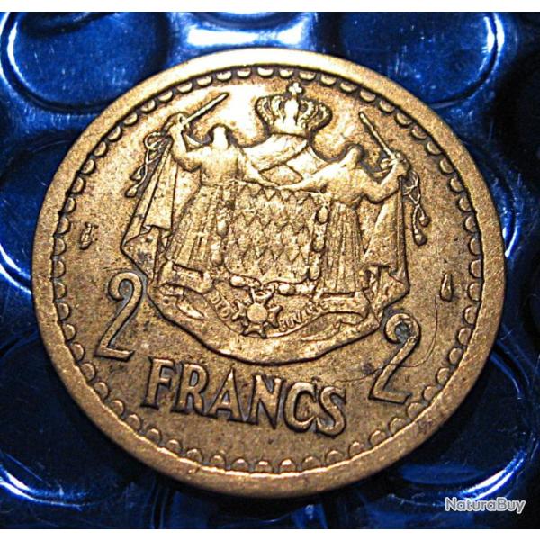 Monaco  piece  de 2 franc  bronze d'alu   ttb