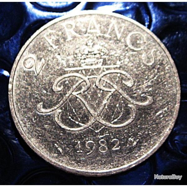 monaco piece de 2  francs 1982  Rainier III   ttb
