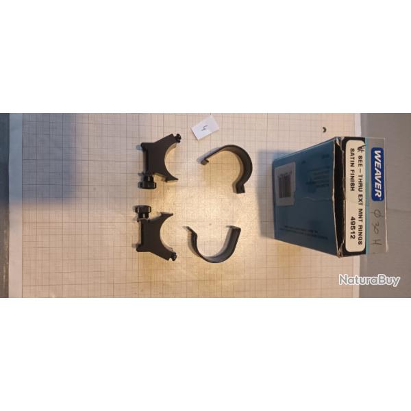 Montage n'4- Colliers Weaver D�tachable USA diam�tre 30mm/rail 21mm
