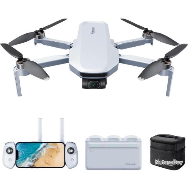 Drone Cam�ra 4K Combo GPS Drone avec Gimbal � 3 Axes Moins de 249g 3 Batteries Hub de Charge 96min