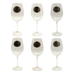 Verres &agrave; vin 360 ml d&eacute;cor &eacute;tain relief de gibiers 6 pi&egrave;ces