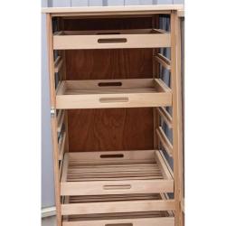 Garde manger fruitier/ l&eacute;gumier en h&ecirc;tre hauteur 150 cm