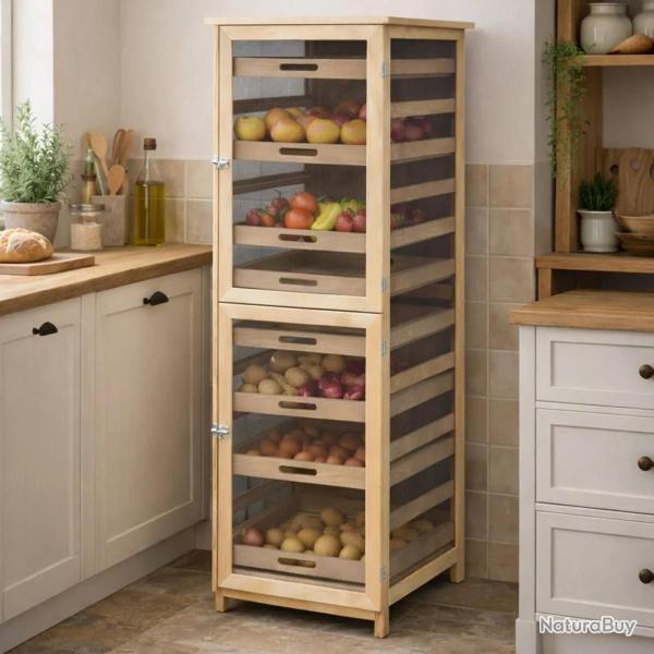 Garde manger fruitier/ l�gumier en h�tre hauteur 150 cm