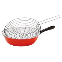 Po&ecirc;le &agrave; friture 26 cm avec panier &eacute;gouttoir en acier