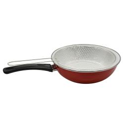 Po&ecirc;le &agrave; friture 26 cm avec panier &eacute;gouttoir en acier