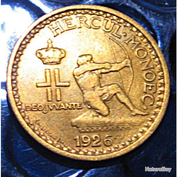 MONACO piece de 50 centimes rare 1926 (bon pour 50 centimes) Hercul.monoec ttb