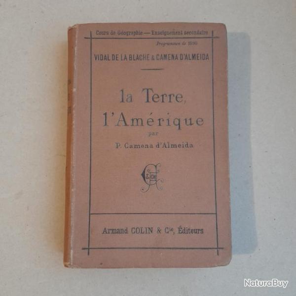La Terre, l'Am�rique - Programme de 1890. Vidal de la Blache