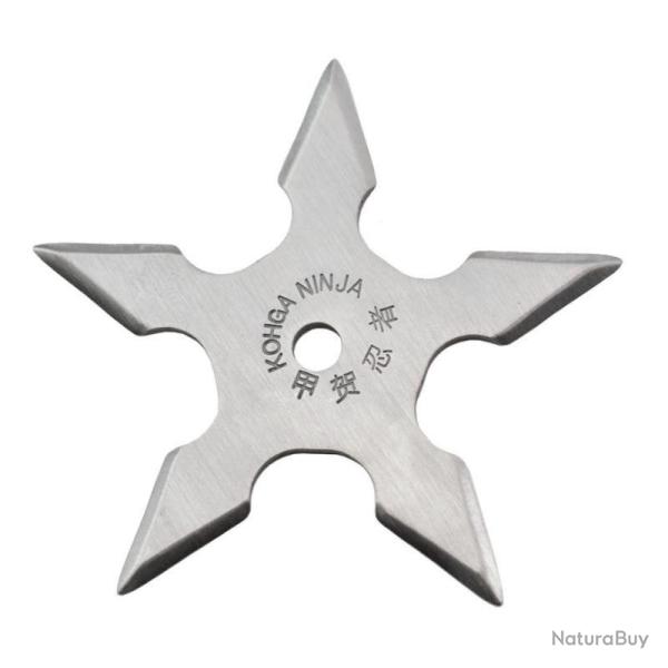 NINJA SHURIKEN MAX KNIVES 5 BRANCHES ACIER 420 SILVER
