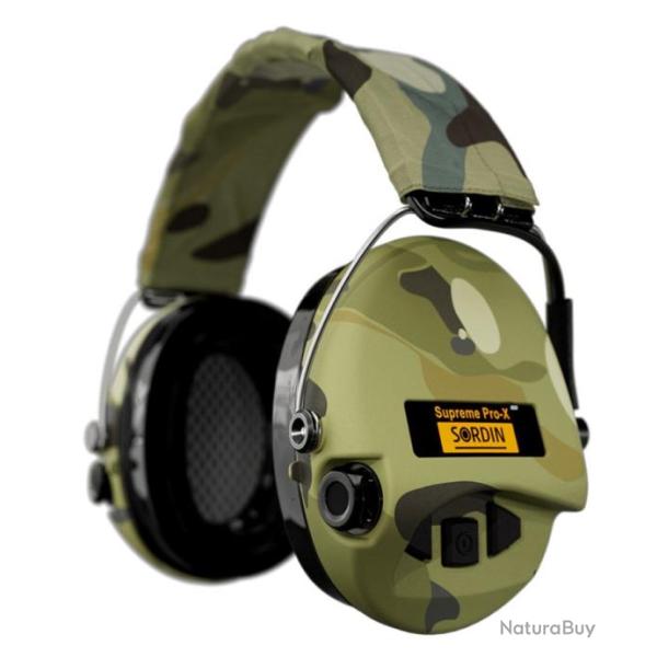 Casque anti-bruit Supr�me Pro-X LED camo serre-t�te tissu camo