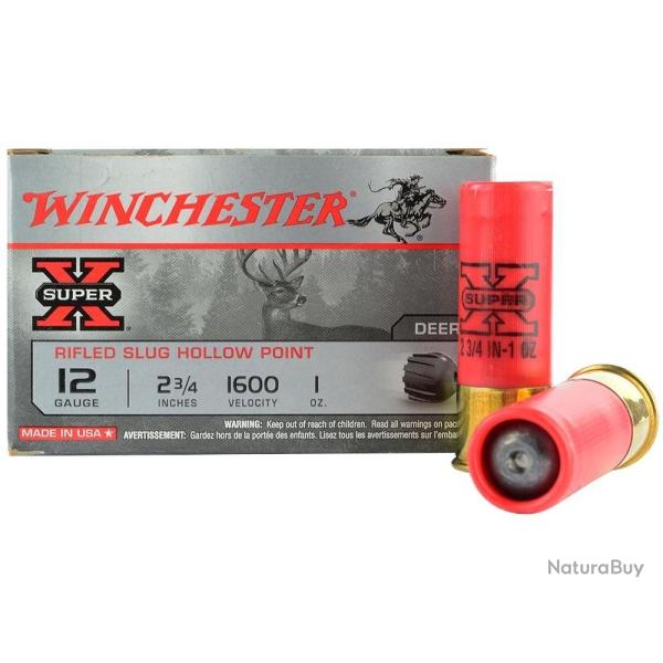 5 Cartouches Winchester Super X Slug Cal.12