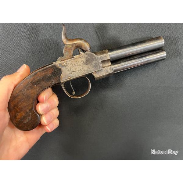 PISTOLET RICHARDS LONDON � 2 CANONS SUPERPOS�S