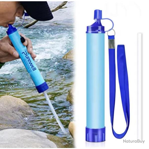 Paille filtre  eau, purificateur d'eau,portable, fournitures de survie
