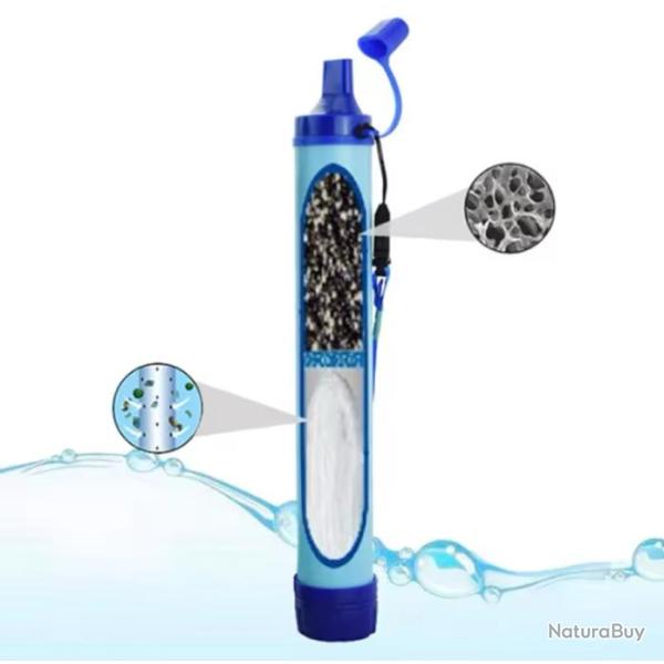 Paille filtre � eau, purificateur d'eau,portable, fournitures de survie b