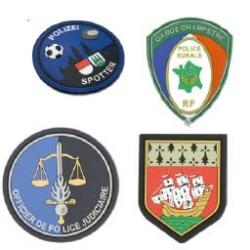 1 &agrave; 100 Ecussons PVC 3 D jusqu'&agrave; 30 x 10 cm